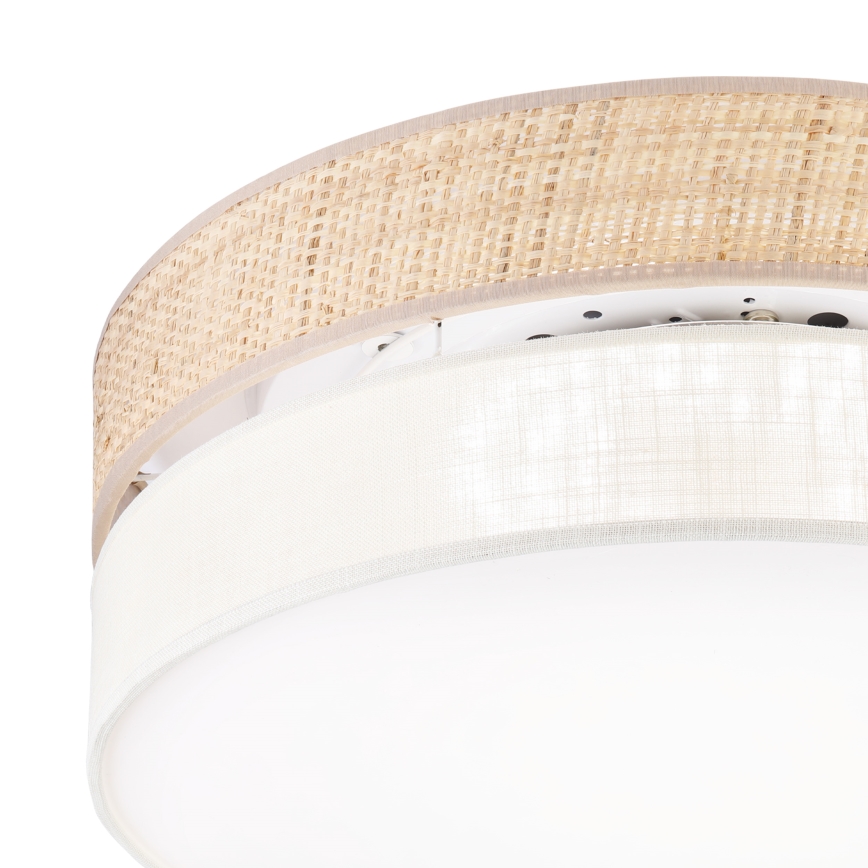 Plafonnier LED SIRJA BOHO, 36 W, 230 V, 4000 K, Ø 45 cm, beige/crème