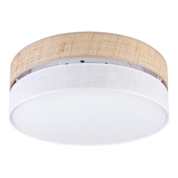 Plafonnier LED SIRJA BOHO — 36 W, 230 V, 4000 K, Ø 45 cm — beige/blanc