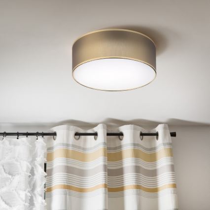 Plafonnier LED SIRJA LED/20W/230V 4000K Ø 35 cm marron/doré