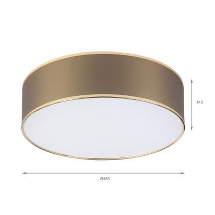 Plafonnier LED SIRJA LED/36 W/230 V 4000 K Ø 45 cm marron/doré