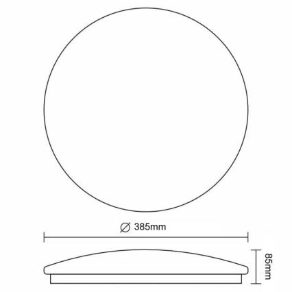 Plafonnier LED dimmable STAR LED/36W/230V 3000-6500K + télécommande