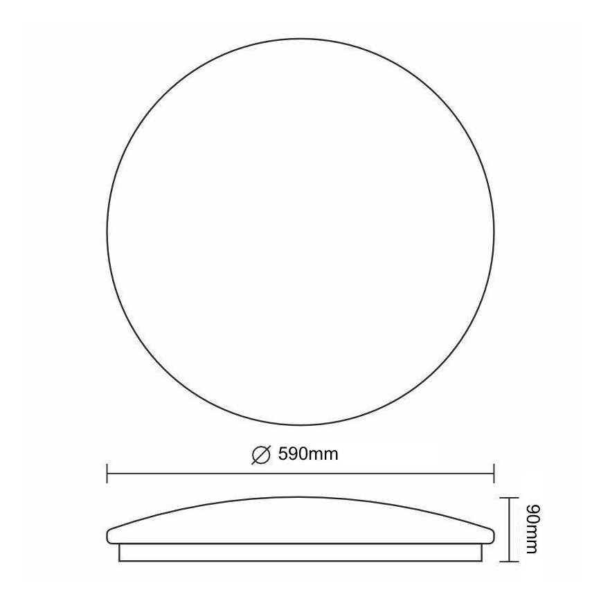 Plafonnier à intensité variable LED STAR LED/60W/230V 3000-6500K + télécommande