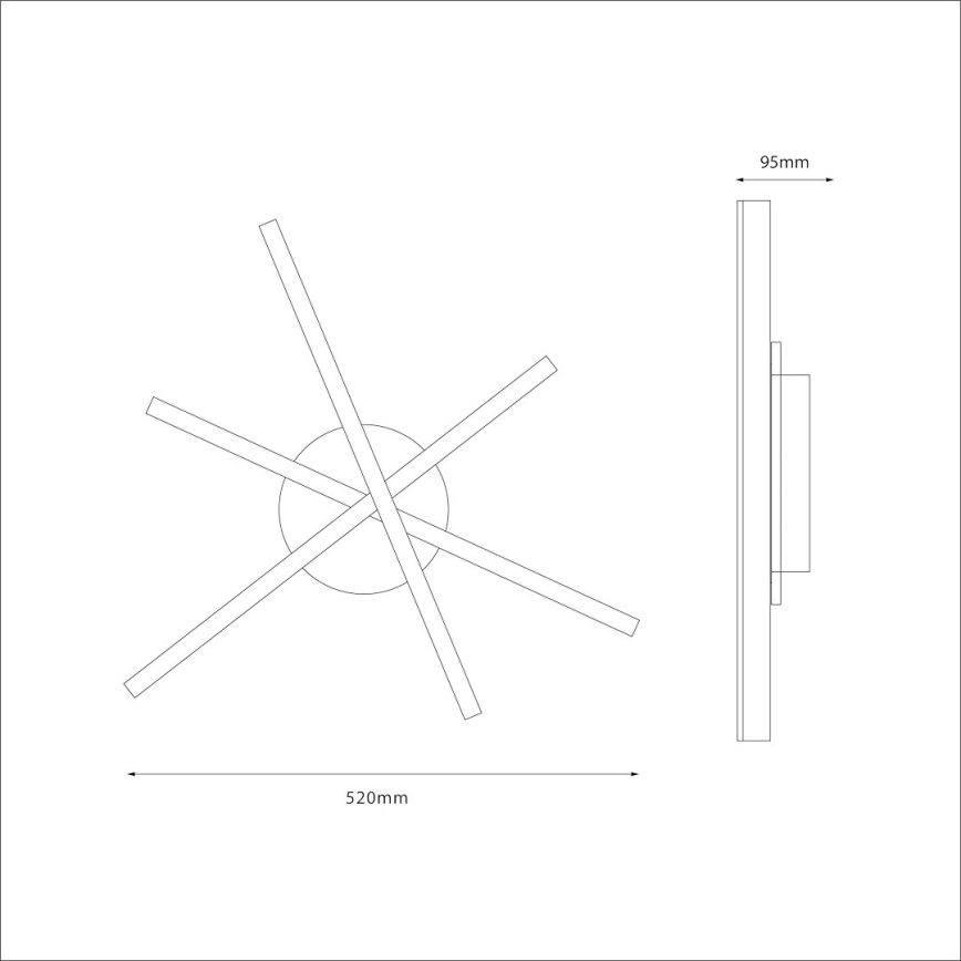 Plafonnier LED STICK LED/12W/230V noir