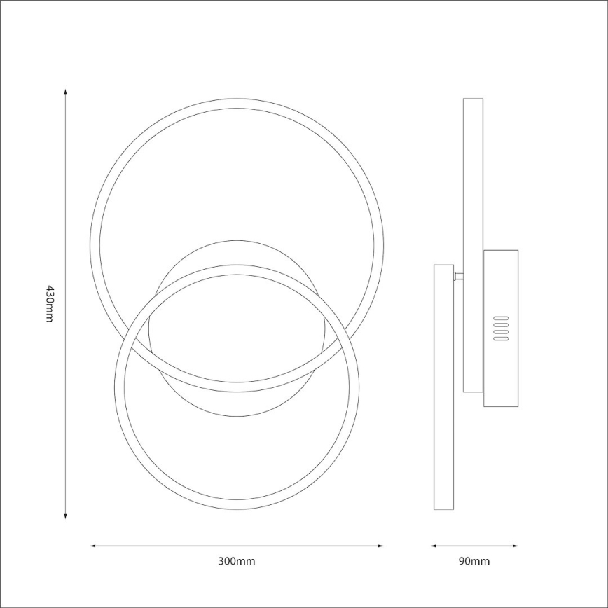 Plafonnier LED TITANO LED/12W/230V noir