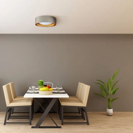 Plafonnier LED TULUZA LED/24W/230V diam. 40 cm marron