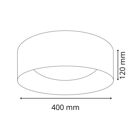 Plafonnier LED TULUZA LED/24W/230V diam. 40 cm noir