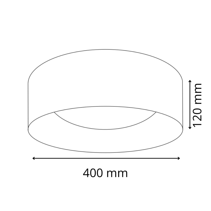 Plafonnier LED TULUZA LED/24W/230V diam. 40 cm noir