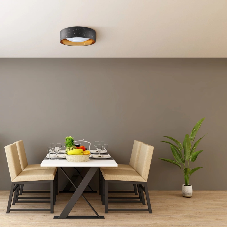 Plafonnier LED TULUZA LED/24W/230V diam. 40 cm noir