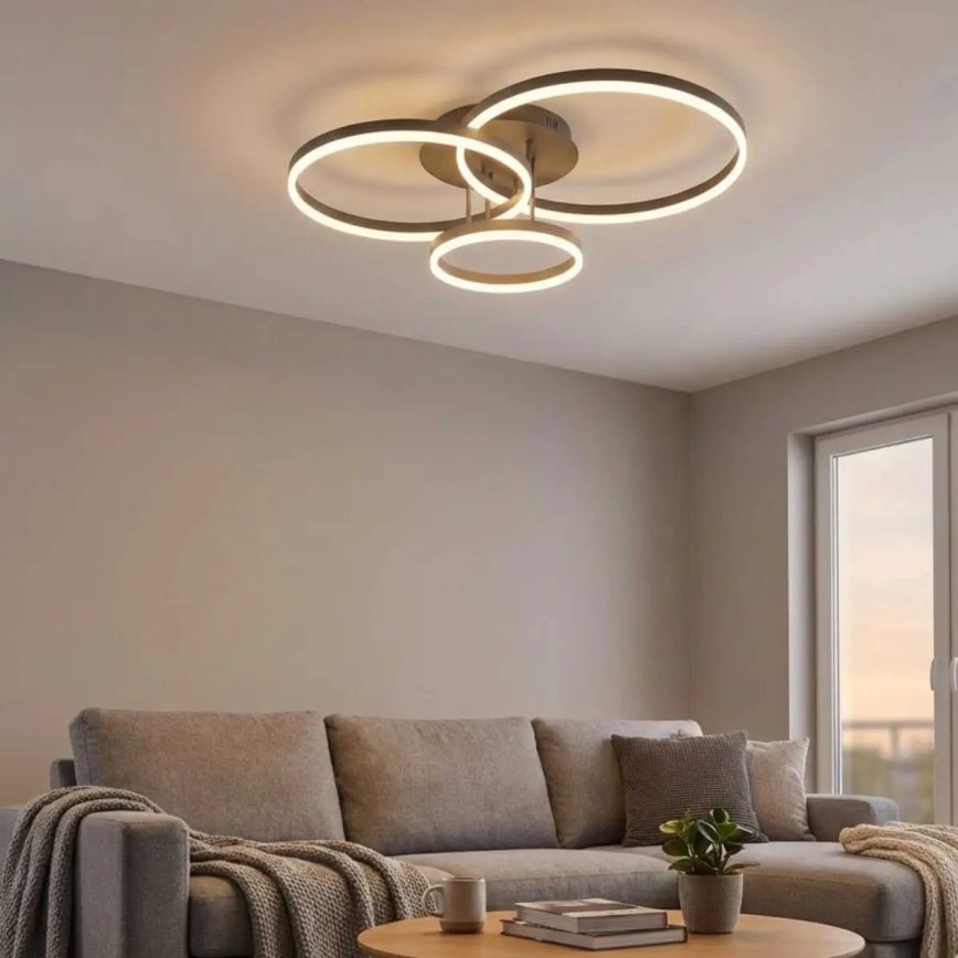 Plafonnier LED VAASA LED/58W/230V 3000K noir