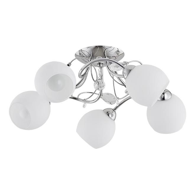 Plafonnier LIVIA 5xE14/10W/230V chrome brillant