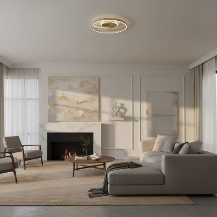 Plafonnier LORENZO LED 22 W/230 V Ø 50 cm doré