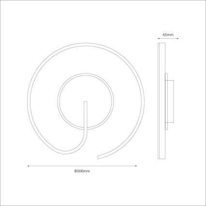 Plafonnier LORENZO LED 22 W/230 V Ø 50 cm doré