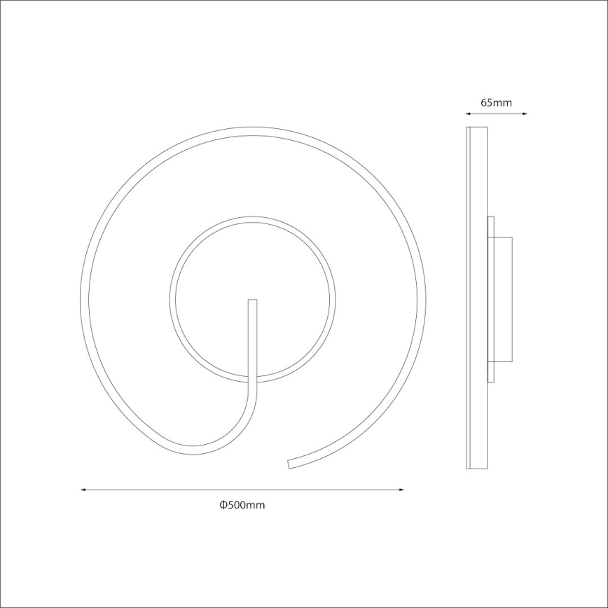 Plafonnier LORENZO LED 22 W/230 V Ø 50 cm doré