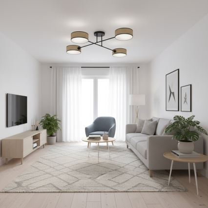 Plafonnier MAGA 4xE14/10W/230V beige