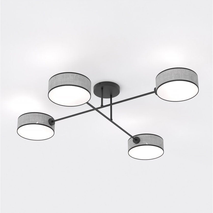 Plafonnier MAGA 4xE14/10W/230V gris
