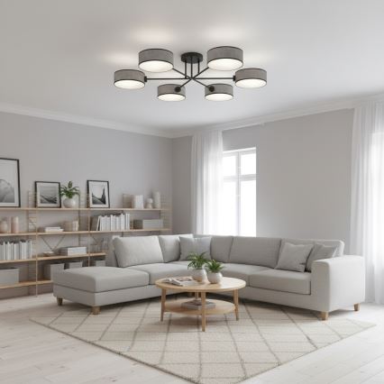 Plafonnier MAGA 6xE14/10W/230V gris