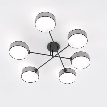 Plafonnier MAGA 6xE14/10W/230V gris