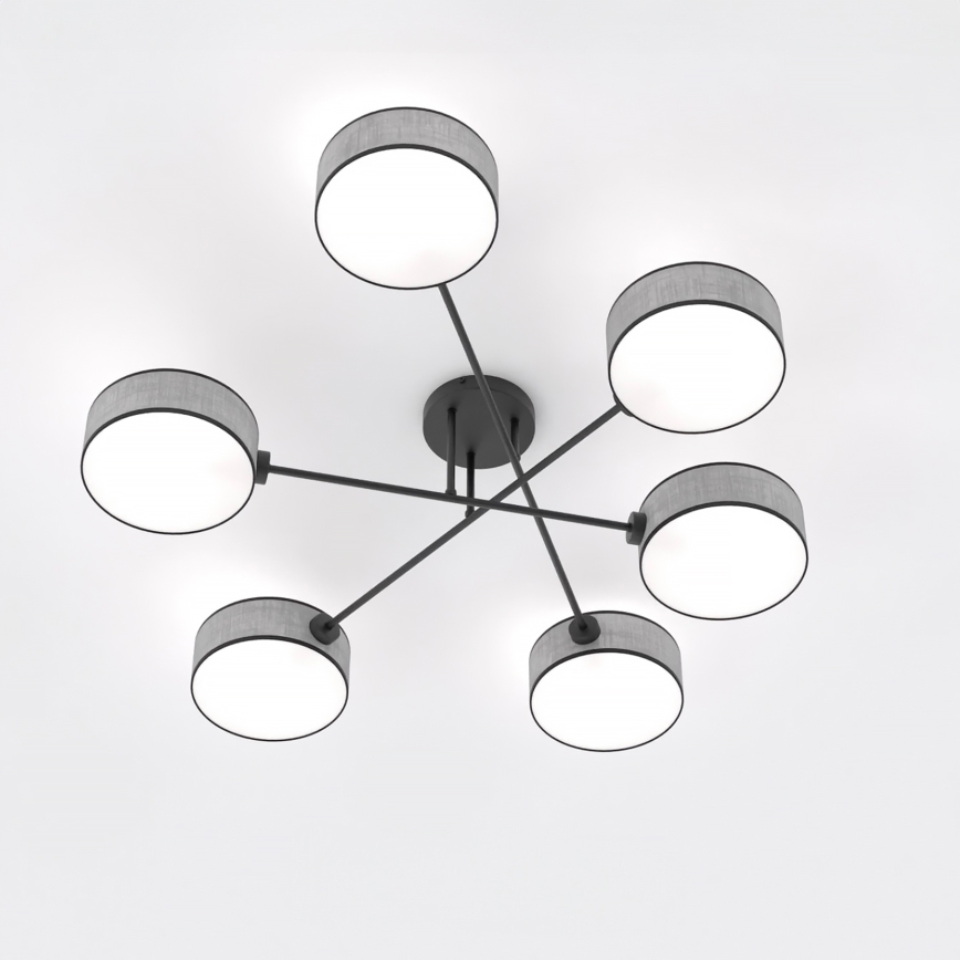 Plafonnier MAGA 6xE14/10W/230V gris