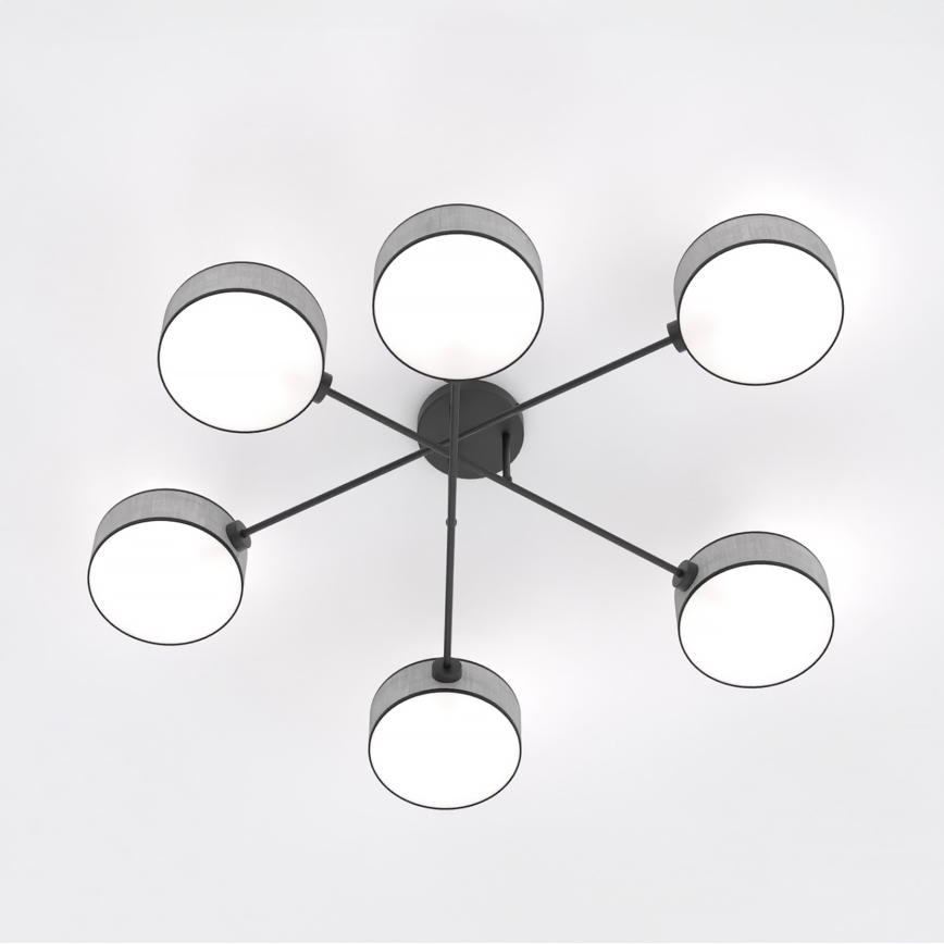 Plafonnier MAGA 6xE14/10W/230V gris
