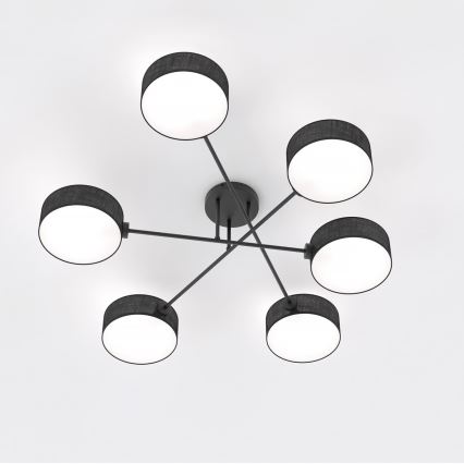 Plafonnier MAGA 6xE14/10W/230V noir
