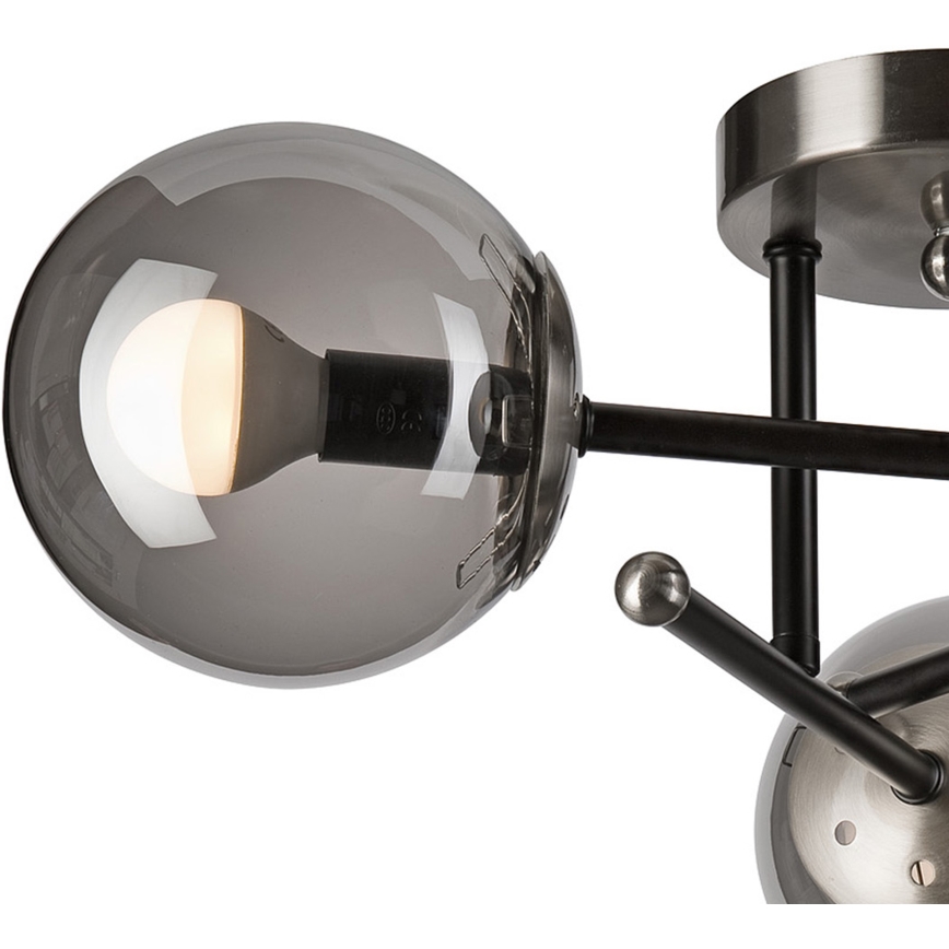 Plafonnier MALENA 3xE14/5W/230V noir/gris