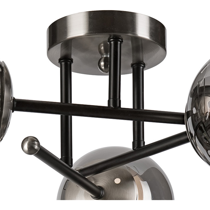 Plafonnier MALENA 3xE14/5W/230V noir/gris
