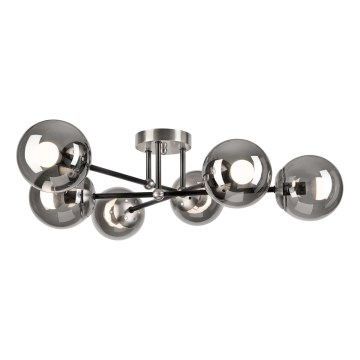 Plafonnier MALENA 6xE14/5W/230V chrome mat/fumé