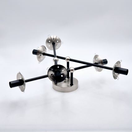 Plafonnier MALENA 6xE14/5W/230V chrome mat/fumé