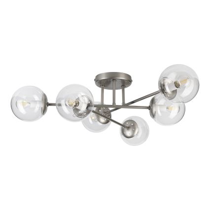 Plafonnier MALENA 6xE14/5W/230V chrome mat/transparent