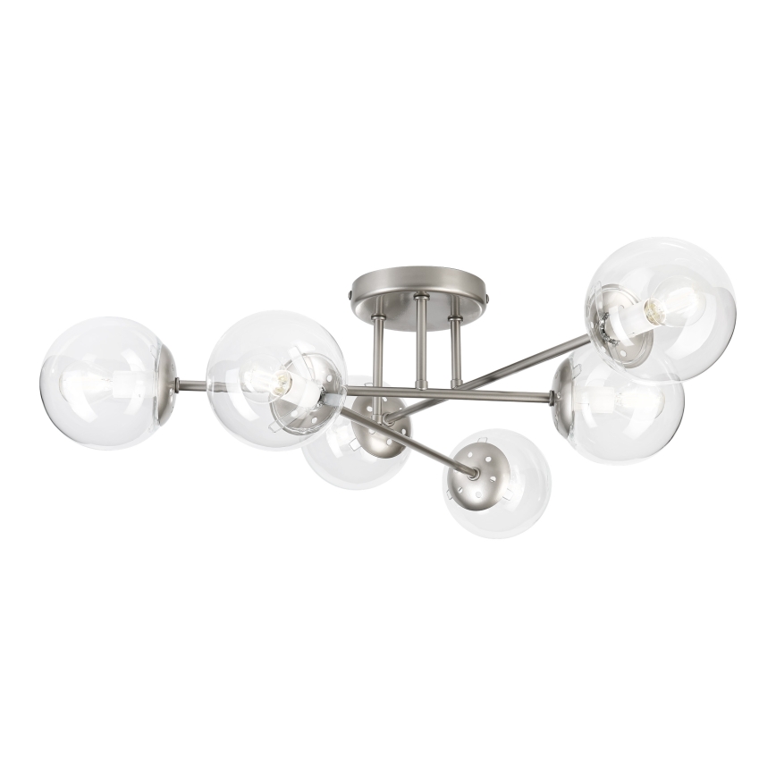 Plafonnier MALENA 6xE14/5W/230V chrome mat/transparent