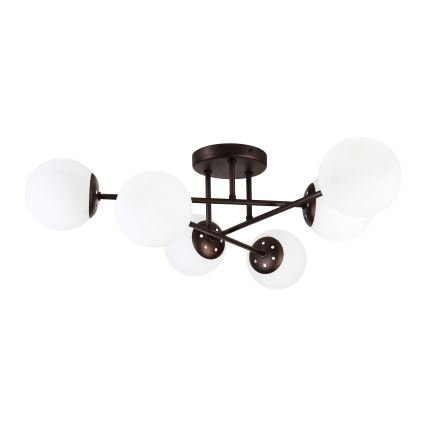 Plafonnier MALENA 6xE14/5W/230V marron/blanc