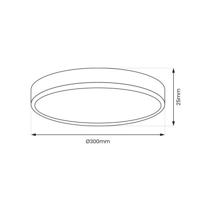 Plafonnier MAQ LED/24W/230V 3000/4000/6500K IP40 noir