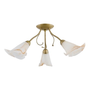 Plafonnier MARCELLO 3 x E14, 10 W, 230 V, doré