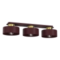 Plafonnier MARTI 3xE27/15W/230V 68x20,5 cm bordeaux/doré