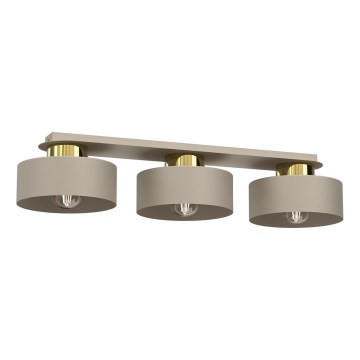 Plafonnier MARTI 3xE27/15W/230V beige/doré