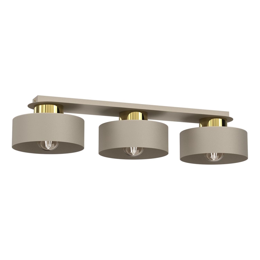 Plafonnier MARTI 3xE27/15W/230V beige/doré