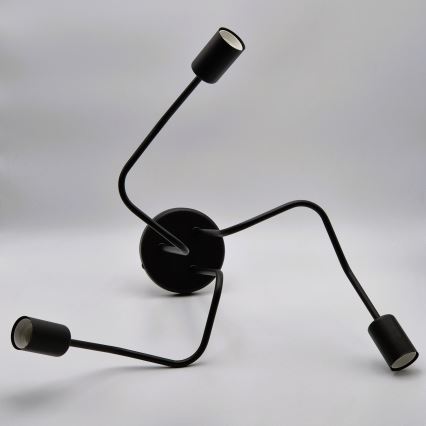 Plafonnier MATYLDA 3xE27/60W/230V noir