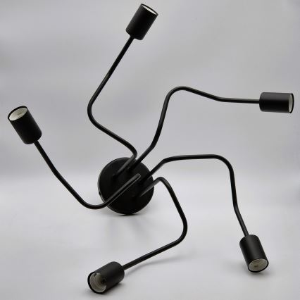 Plafonnier MATYLDA 5xE27/60W/230V noir