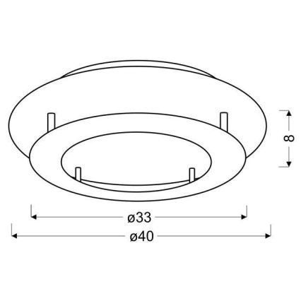 Plafonnier MERLE LED/18W/230V