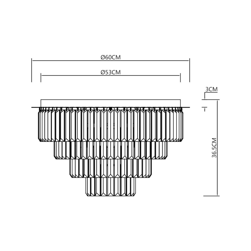 Plafonnier MILANO 9xE14/40W/230V doré