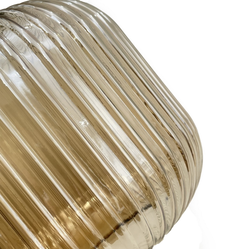 Plafonnier MILOU WOOD 1xE27/15W/230V chêne / beige fumé Ø 20 cm