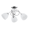 Plafonnier MODENA 3xE27/60W/230V chrome brillant/blanc