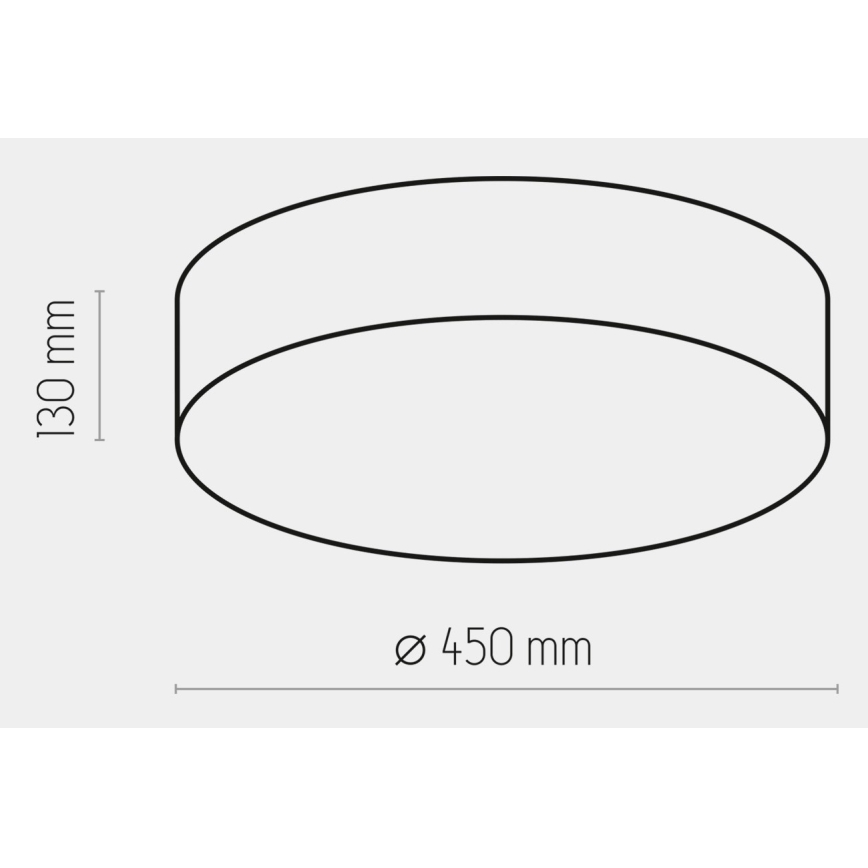 Plafonnier MONA 4xE27/15W/230V d. 45 cm gris