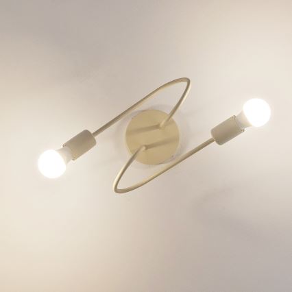 Plafonnier monté en surface OXFORD 2xE27/15W/230V crème