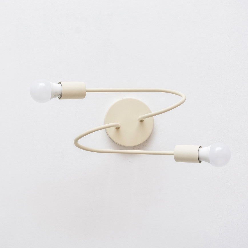 Plafonnier monté en surface OXFORD 2xE27/15W/230V crème