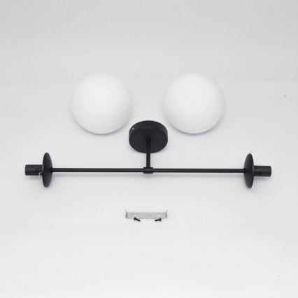 Plafonnier MOON 2xE27/15W/230V noir