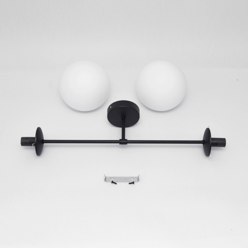 Plafonnier MOON 2xE27/15W/230V noir