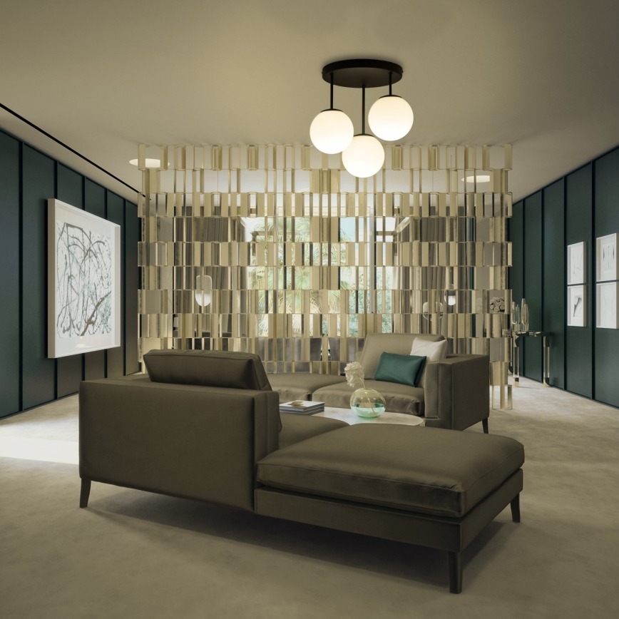 Plafonnier MOONLIGHT 3xE27/15W/230V noir