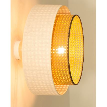 Plafonnier NATIA 1xE27/60W/230V blanc/marron