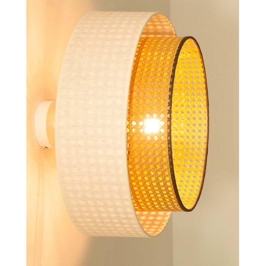 Plafonnier NATIA 1xE27/60W/230V blanc/marron